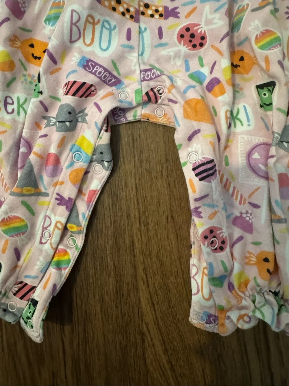 James and Lottie Pink Halloween Print One-Piece for Kids 18M